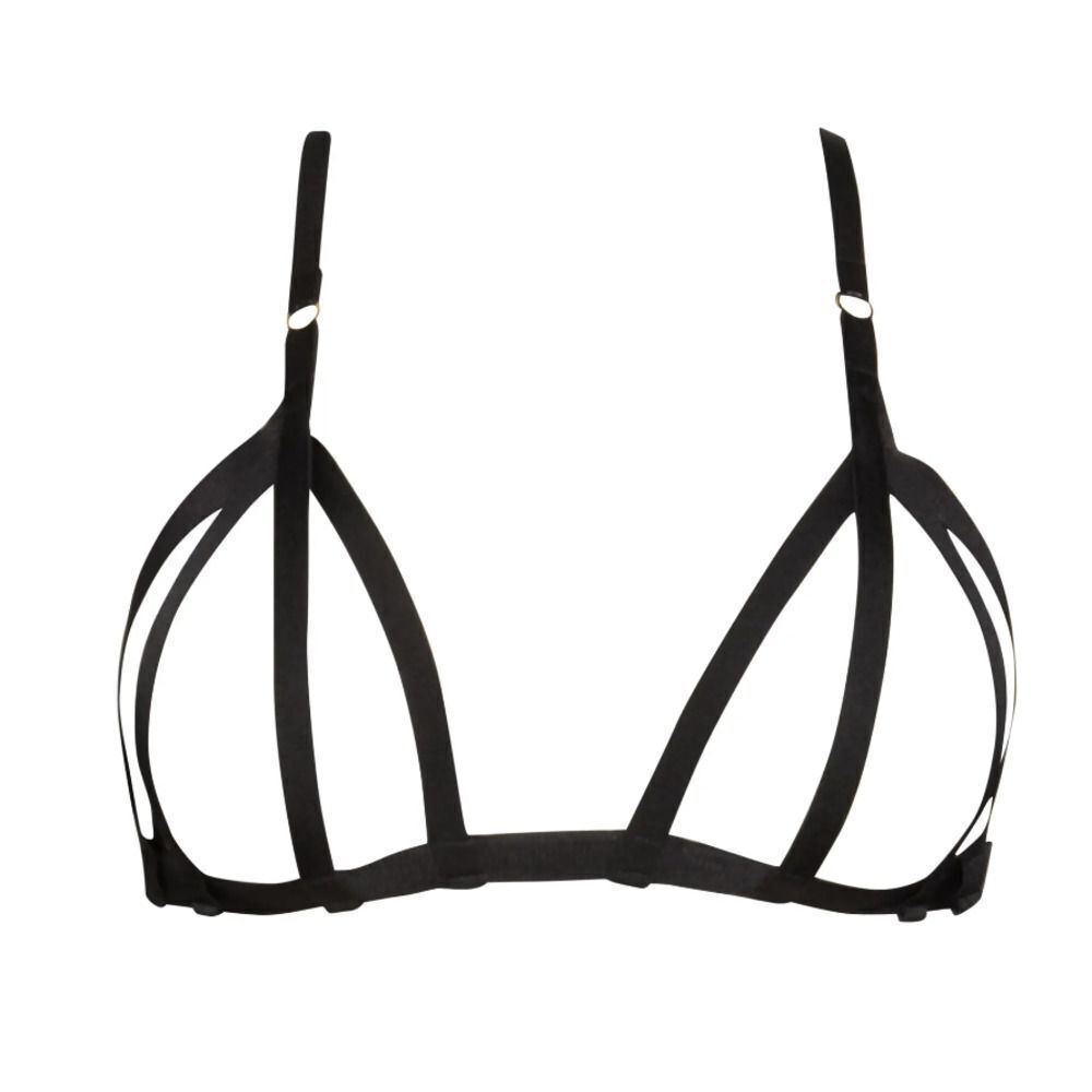SUZY BLACK Willa Strappy Bralette in Black Size 1X